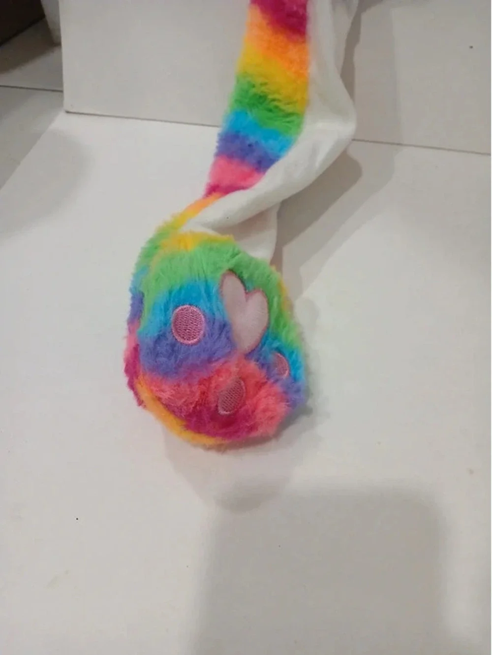 Rainbow unicorn plush hat